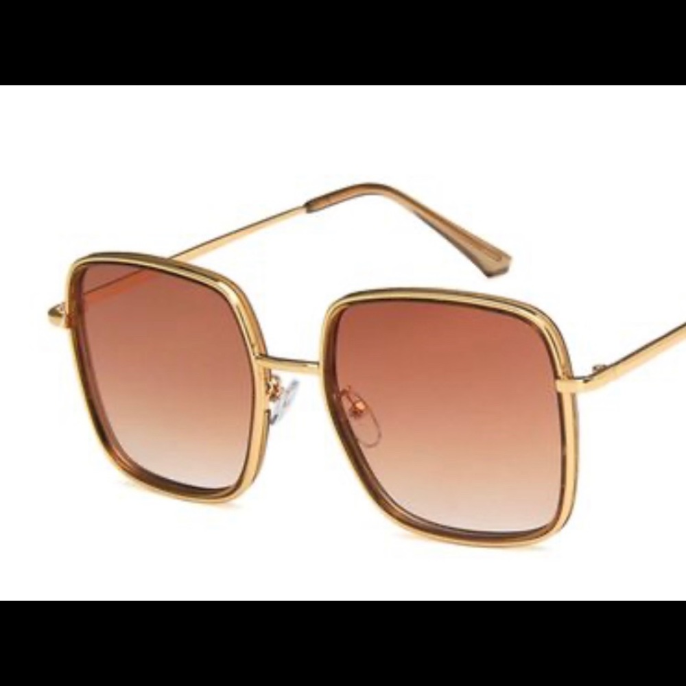 Summer gold brown sunglasses